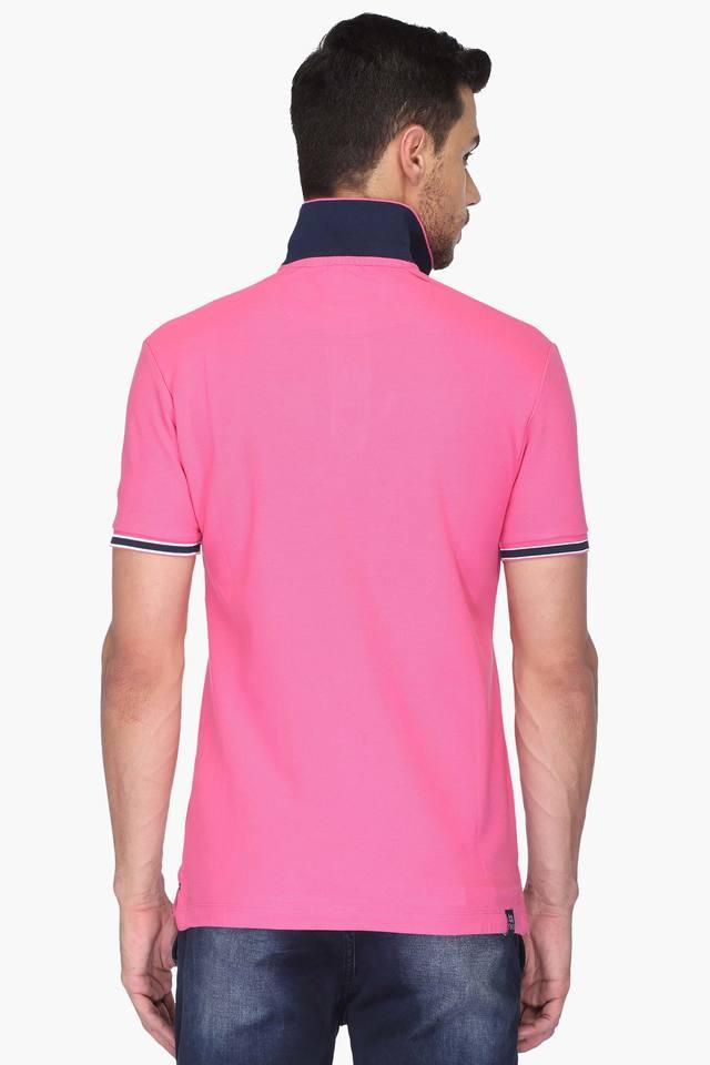 Mens Regular Fit Solid Polo T Shirt