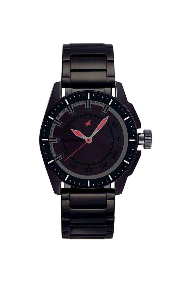 Black fastrack discount watch for men