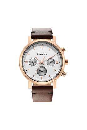 Buy FASTRACK Men Tick Tock 2.0 White Dial Leather Analog Watch