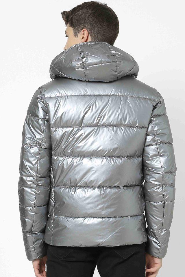 photo, black man, silver metallic moncler jacket, | Stable Diffusion