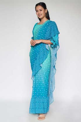 GLOBAL DESI - Aqua Saree - 2