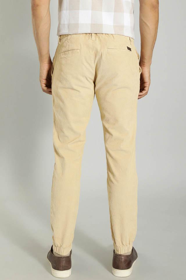 Buy Indian Terrain Mens Solid Blue Flat Front Trouser at Amazon.in