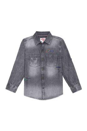 Boys black sale denim shirt