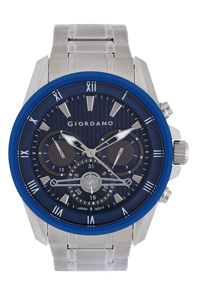 Mens Blue Dial Metallic Multi Function Watch GD 1052 33