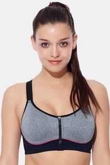 Enamor Womens Slub Padded Non Wired Sports Bra