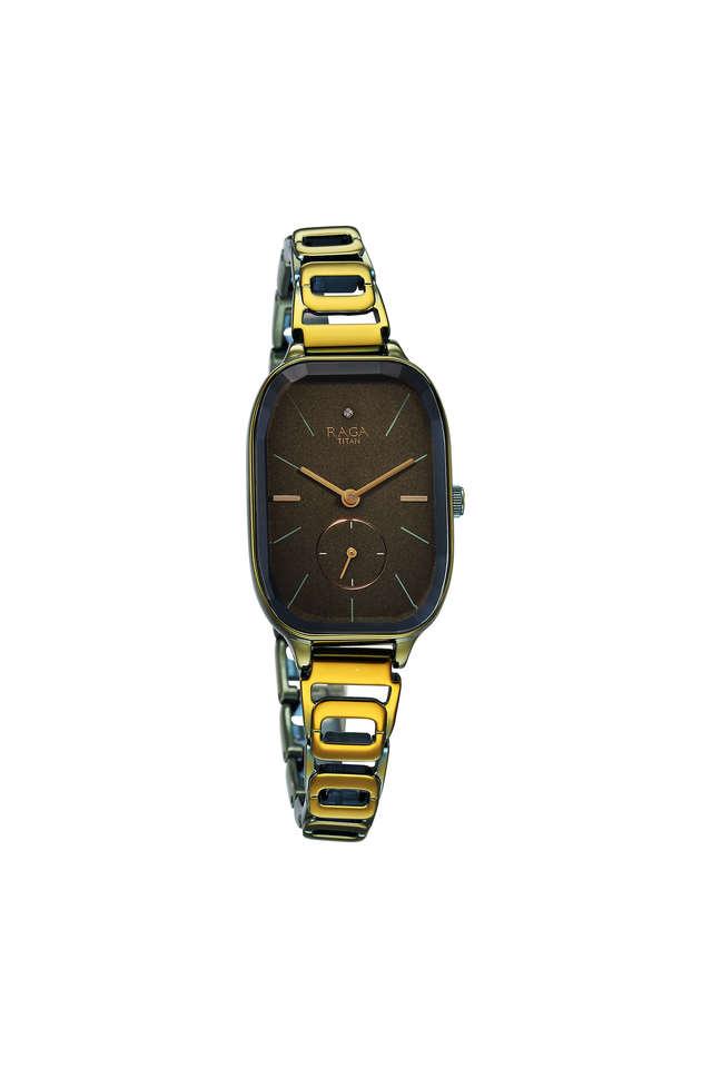 Buy TITAN Raga Chic Viva++ 40.40 x 7.10 x 25 mm Green Dial Brass Analog  Watch For Women - 2687QM01 | Shoppers Stop