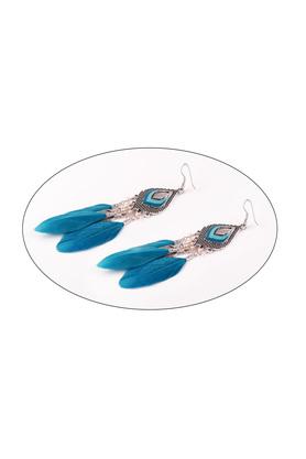 Light blue deals feather earrings