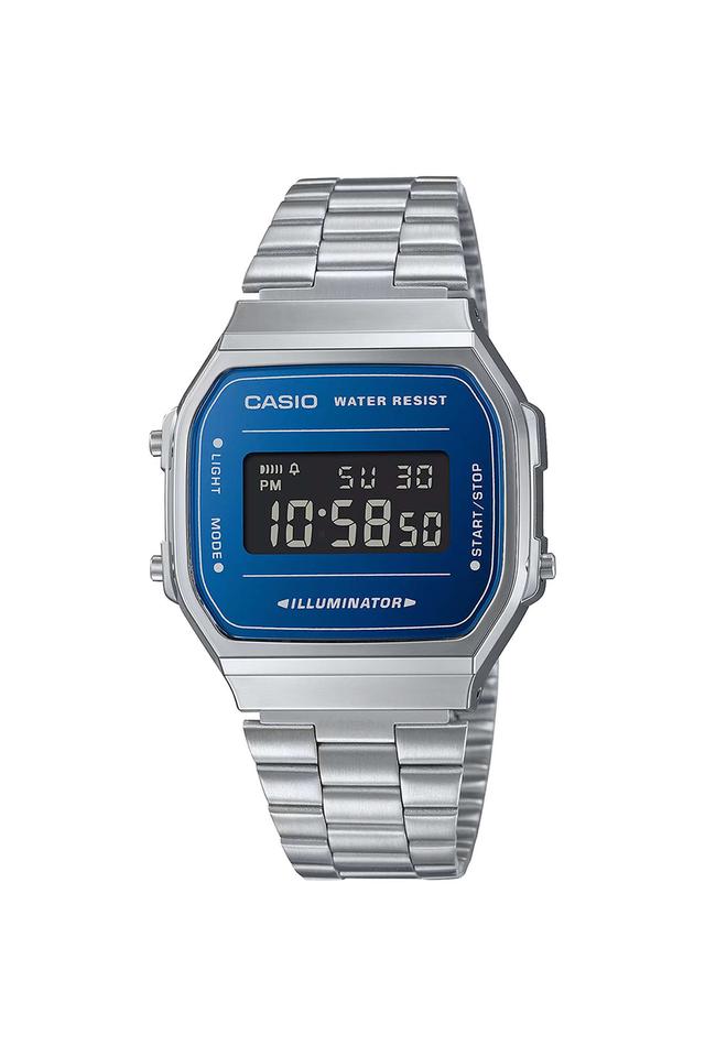 Buy CASIO Vintage 38.6 36.3 9.6 mm Silver Dial Stainless Steel Digital Unisex WCAD328 Shoppers Stop