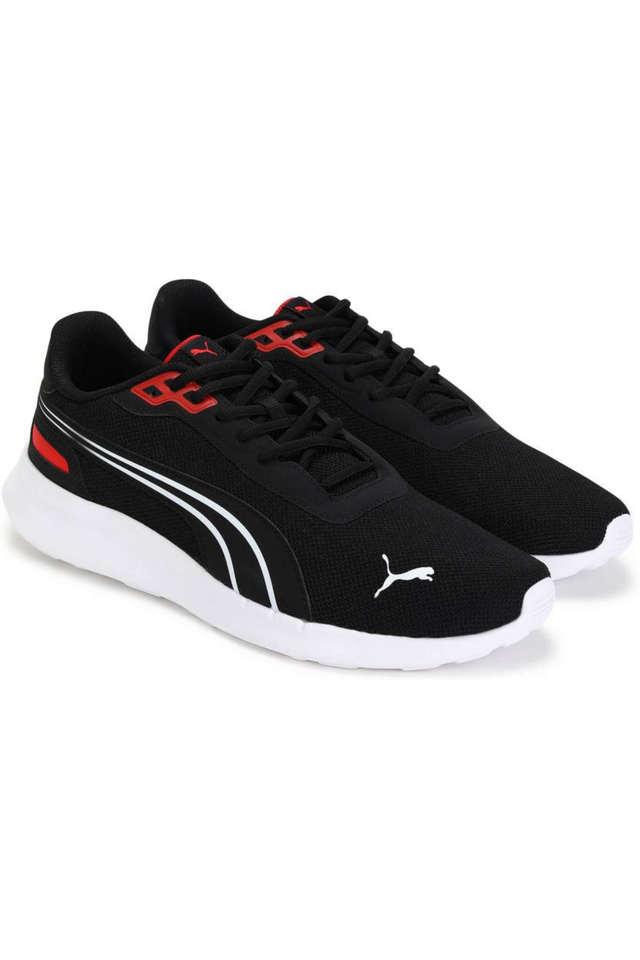 Buy PUMA Black White Mesh Lace Up Men s Sports Shoes Shoppers Stop