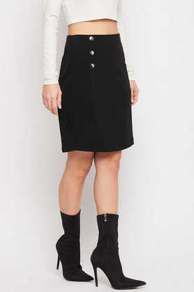 Mid thigh black skirt store