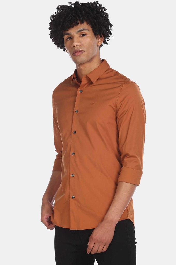 Calvin klein deals shirt orange