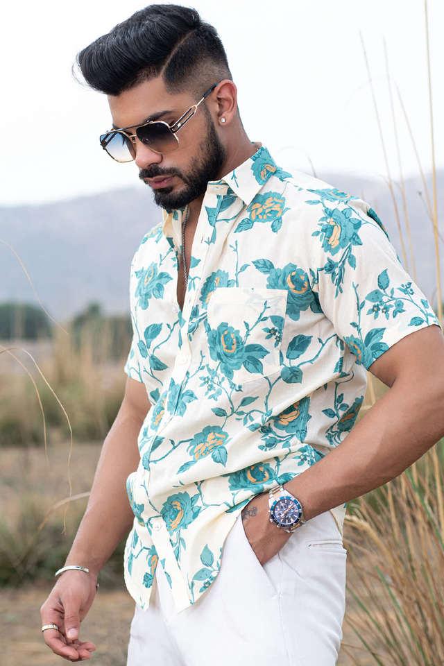 Floral shirts deals