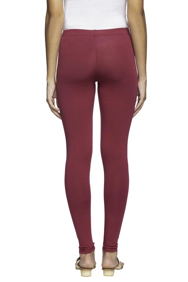 Buy Souchii Violet Solid Slim-Fit Ankle-Length Leggings Online at