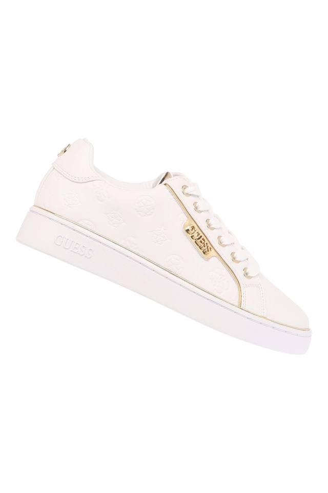 Guess white best sale and gold shoes