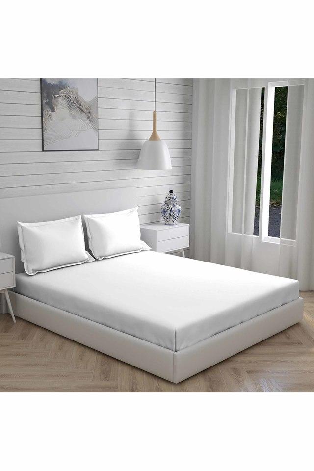 White double deals bed sheet