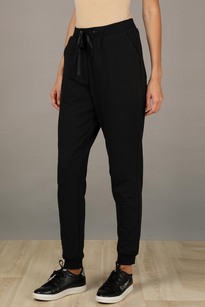 Black cotton joggers discount womens