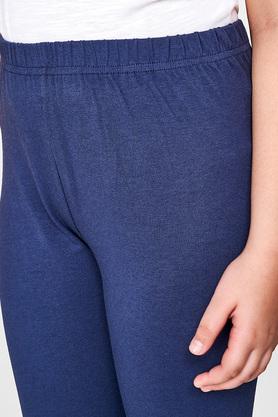Girls Regular Fit Slub Leggings