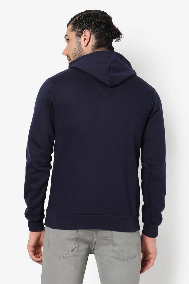 Plain Blue H&M Men Slim Fit Cotton Hoodie at Rs 1499/piece in