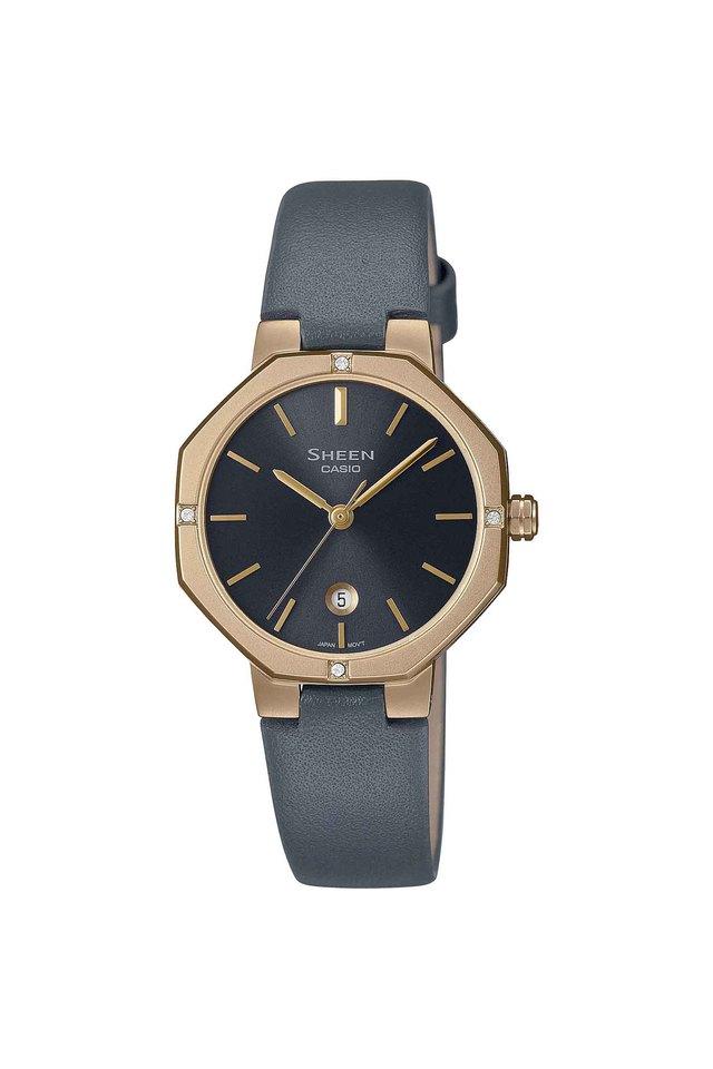 Casio women's sale leather watch