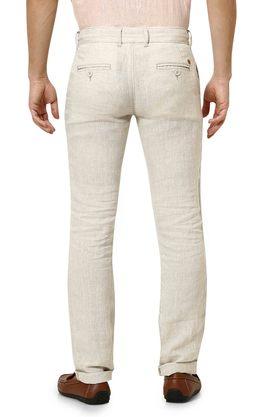 Aspiga Mens Sustainable Linen Full length Relaxed Trousers  Beige