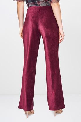 Red Corduroy Pants, Wide Leg Pants for Women, Long Pants, High