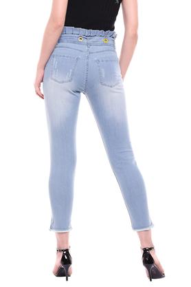 Buy DISHA PATANI FOR GLAM LIFESTYLE Womens 5 Pocket Distressed