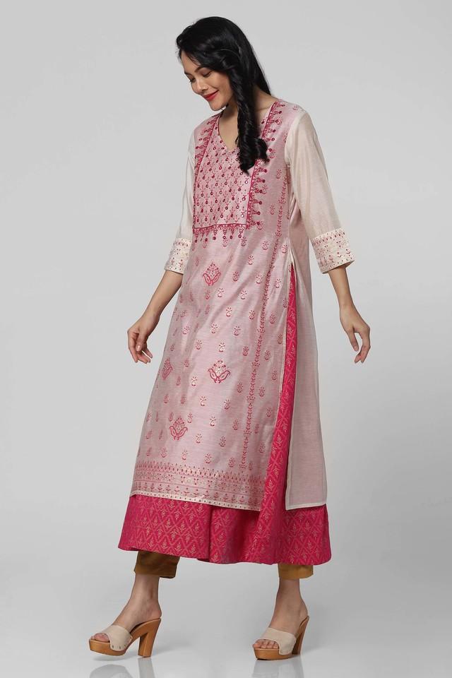 KASHISH -  Off White Ethnic Dresses - Main