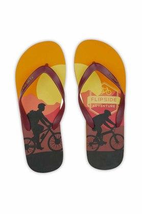 Buy FLIPSIDE Orange Mens Rubber Flip Flops Shoppers Stop