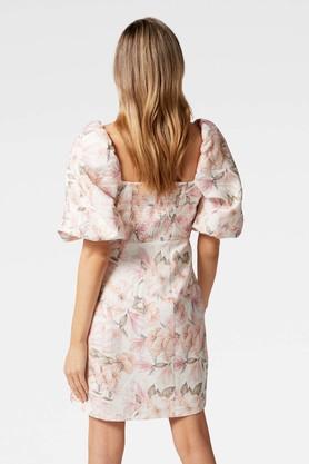 Buy FOREVER NEW Print Floral Linen Square Neck Women s Dress
