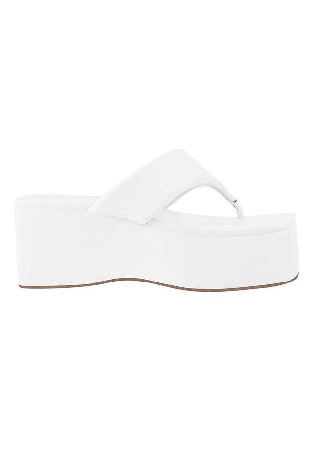 Buy SHOETOPIA White Synthetic Slipon Girls Casual Sandals