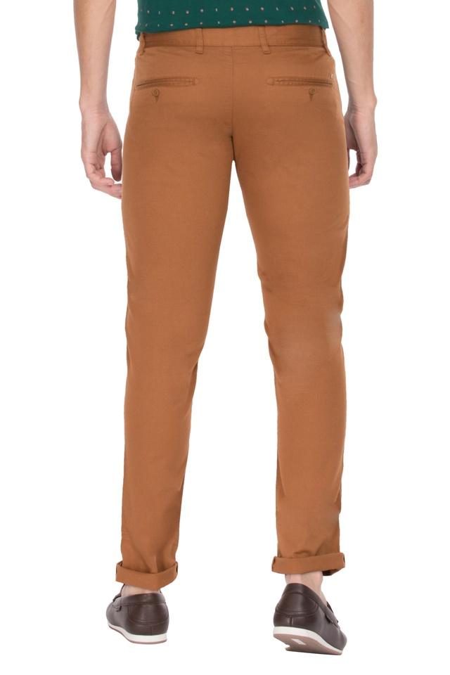 Buy CELIO Camel Mens Slim Fit Solid Trousers  Shoppers Stop