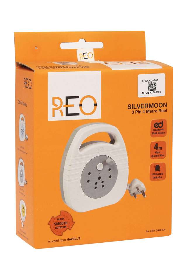 Buy HAVELLS Sleek Smooth Rotation Extension Cord with 3 Pin and 4 Metre