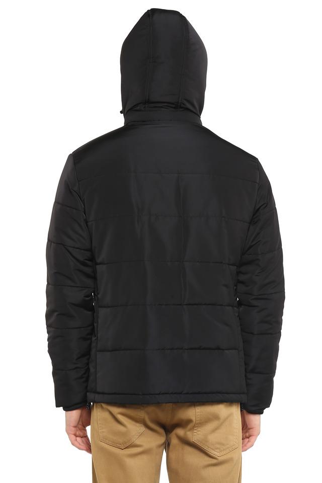 Mens Leather Jacket With Hood in Black | Free Insured Shipping