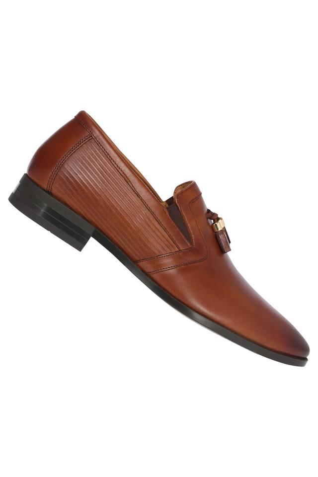 Louis philippe tan loafers sale