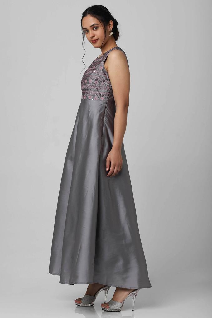 Grey discount taffeta dress