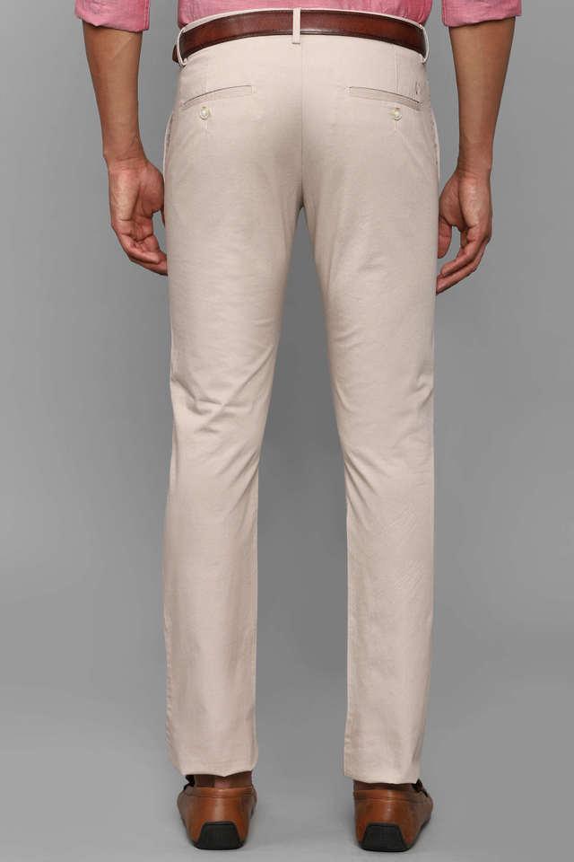 Allen Solly Casual Trousers  Buy Allen Solly Men Cream Slim Fit Solid Casual  Trouser Online  Nykaa Fashion