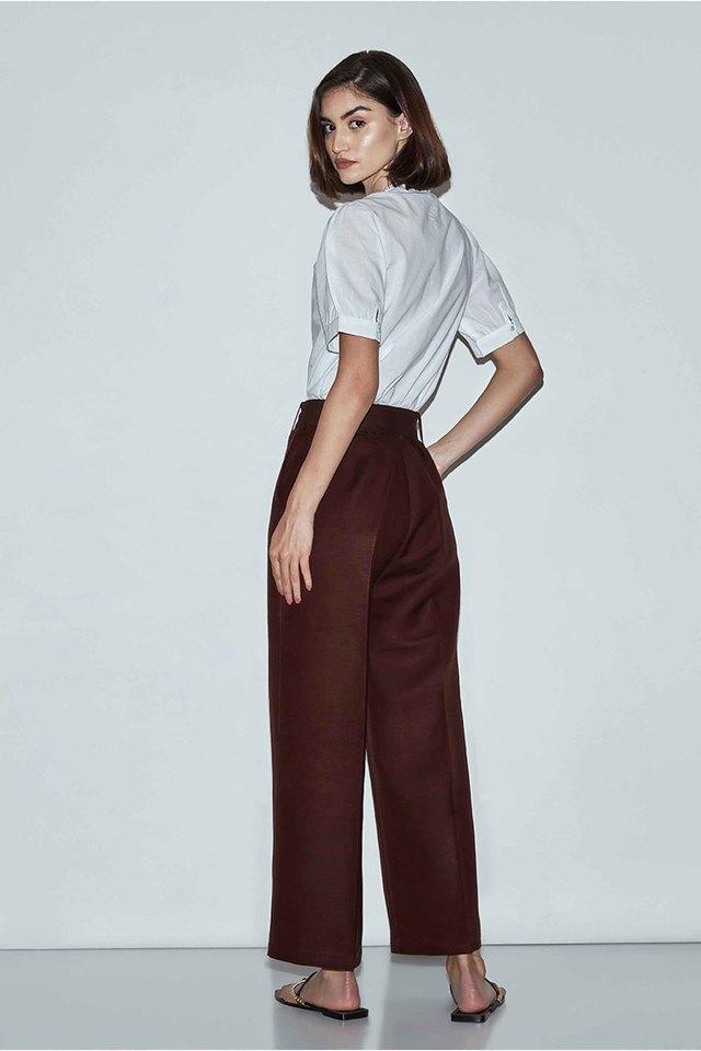 Zedaar Solid Dye Linen Pants For Women