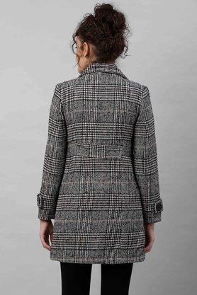 Check hotsell overcoat women's