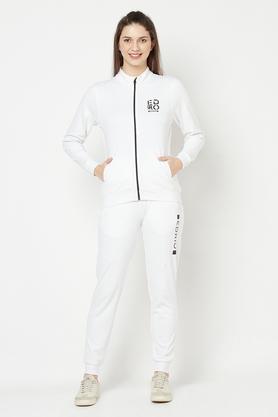 Solid Cotton Regular Fit Women's Tracksuit