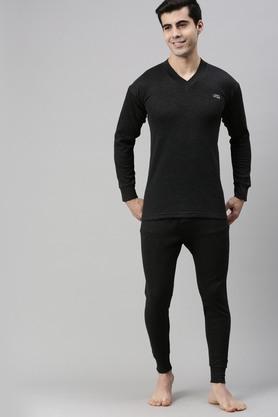 Buy Lux Men Cotton Thermal Top - Blue Online at Low Prices in India 