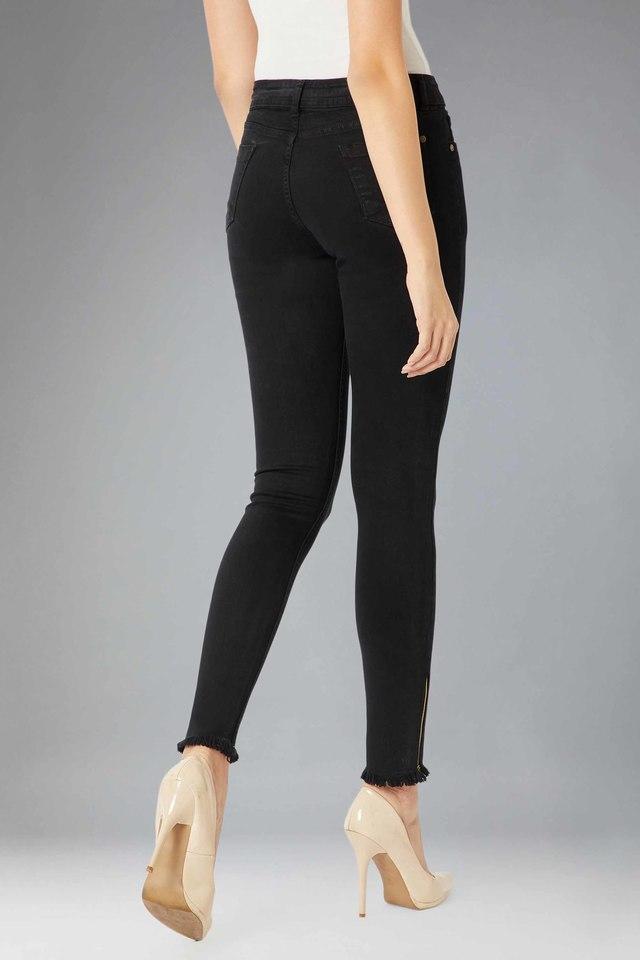 Black jeggings with zippers sale