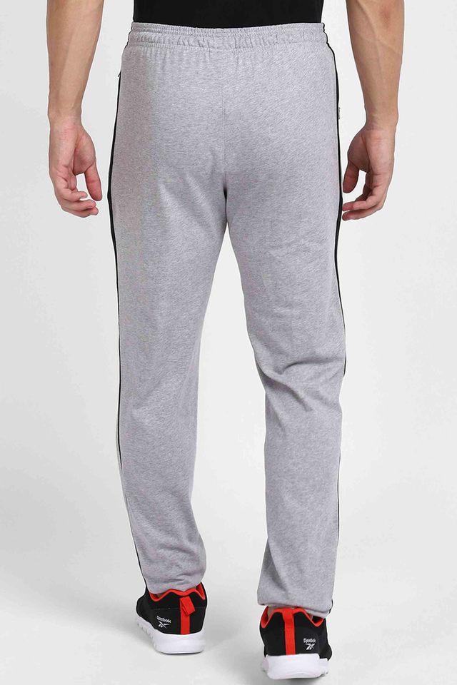 Buy REEBOK Grey Cotton Regular Fit Men's Track Pants