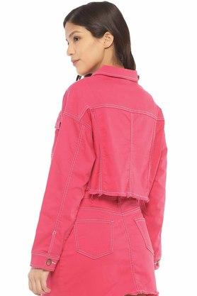 Denim jacket hotsell women pink