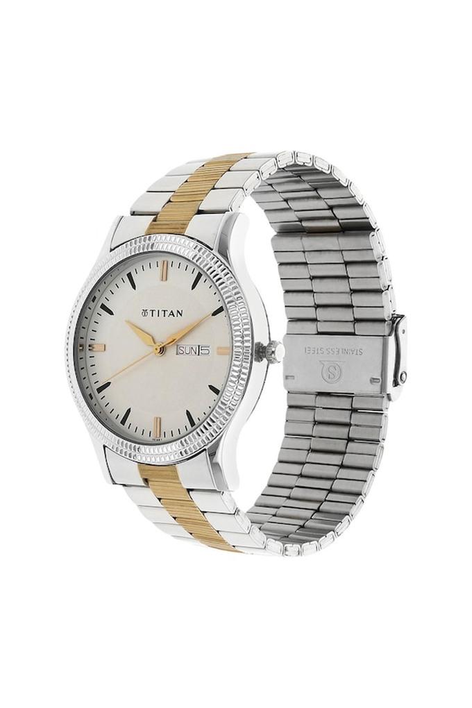 Buy TITAN Mens 47.70 x 8.95 x 40.20 mm Silver White Dial