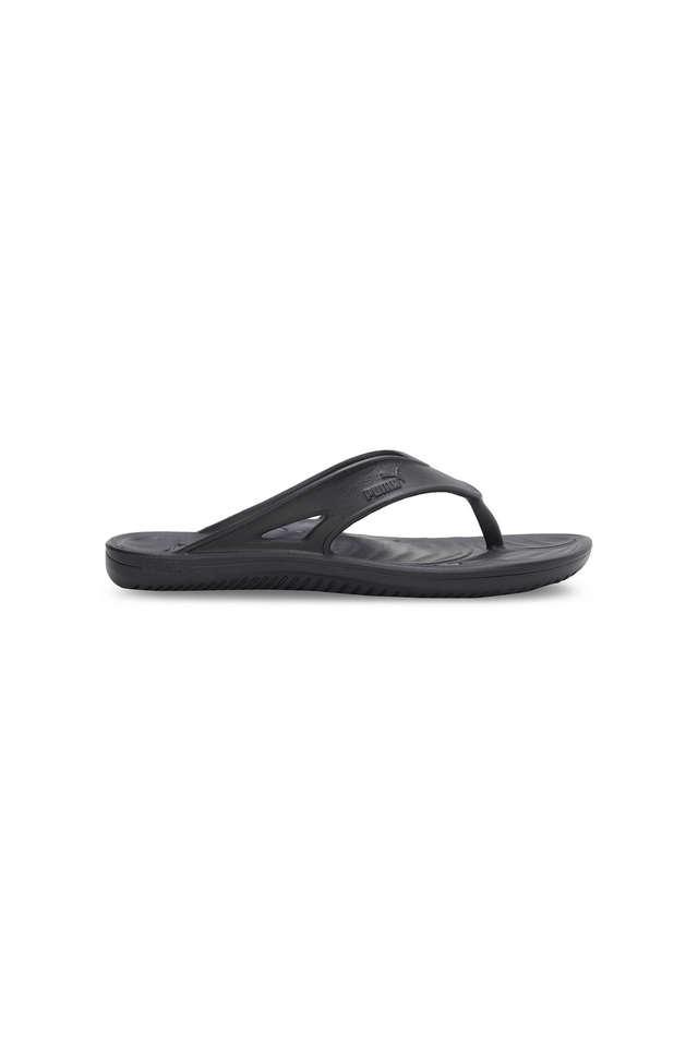 Buy PUMA Black Flux Lite Synthetic Slip on Men s Slippers Shoppers Stop