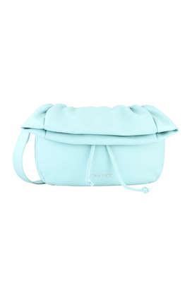 Mango blue solid online sling bag