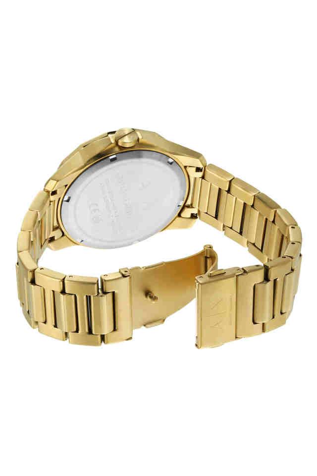 Armani exchange outlet gold watch mens