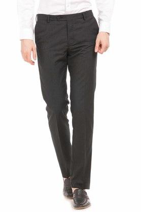 Buy Arrow Men Charcoal Mid Rise Twill Solid Formal Trousers  NNNOWcom