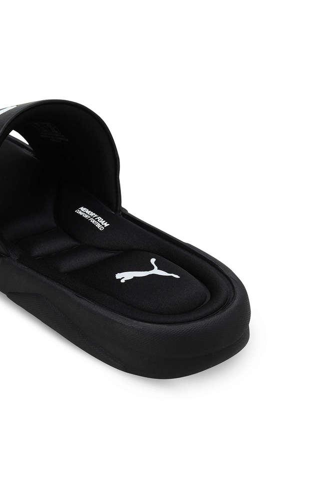 Buy PUMA Black Royalcat Memory Foam Synthetic Low Tops Slip on Men s Slides Shoppers Stop