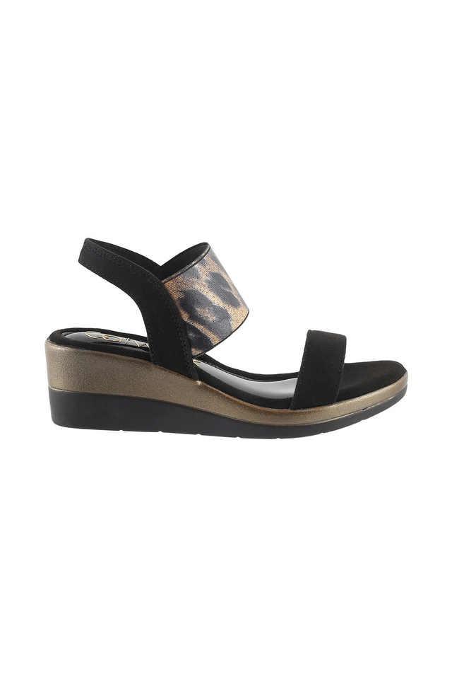 Buy CATWALK Black Synthetic Velcro Women's Casual Sandals | Shoppers Stop